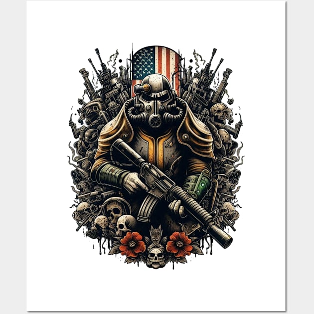 Fallout brotherhood of steel Wall Art by Cute&Brave